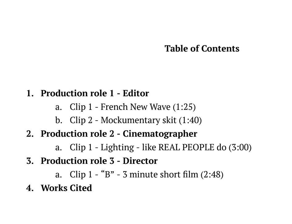 Table of Contents